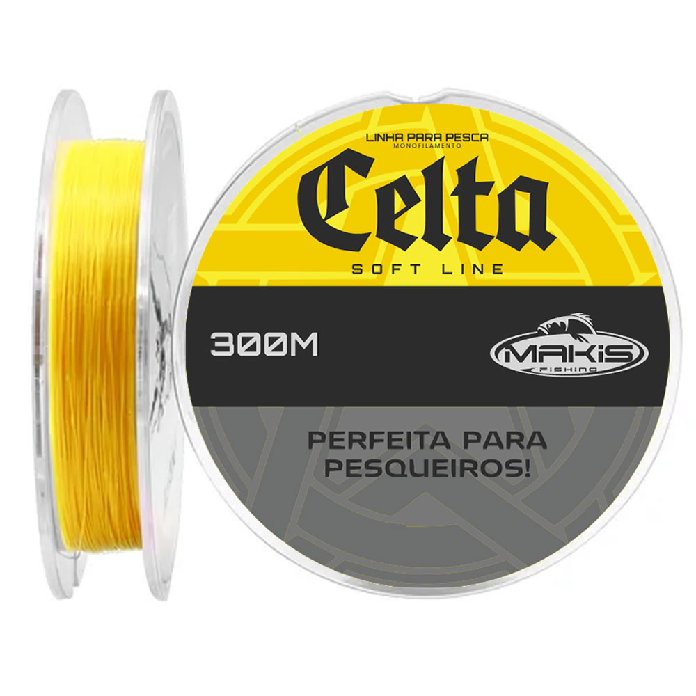LINHA MAKIS FISHING SOFT CELTA 300M - AMARELA